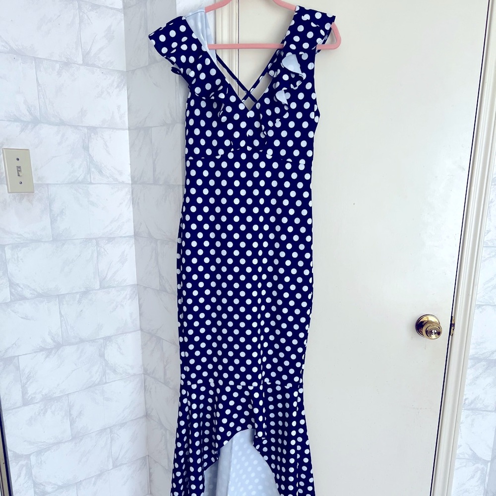 Maxi polka dot dress